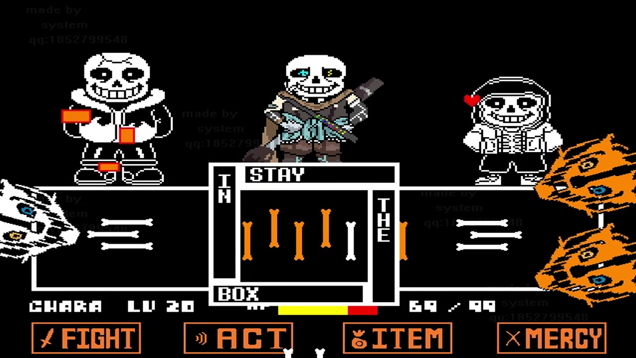 Undertale Ink Sans Full Fight (Version 0.30) 